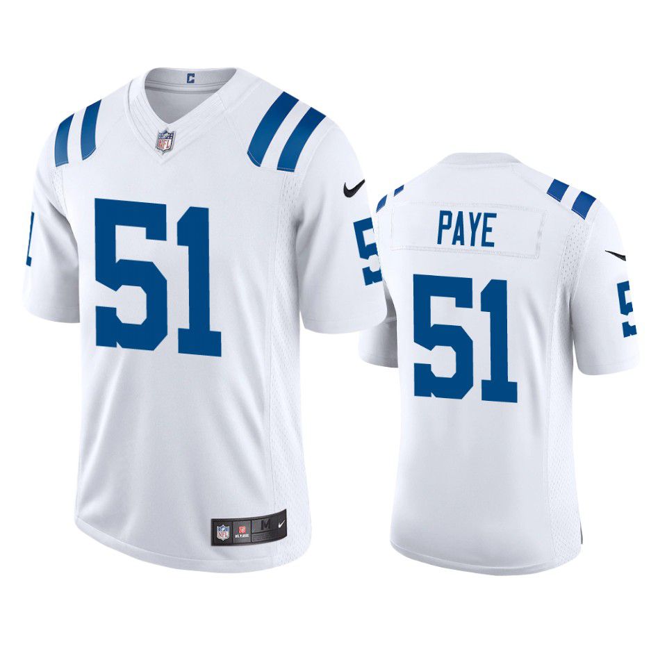 Men Indianapolis Colts #51 Kwity Paye Nike White Limited NFL Jersey